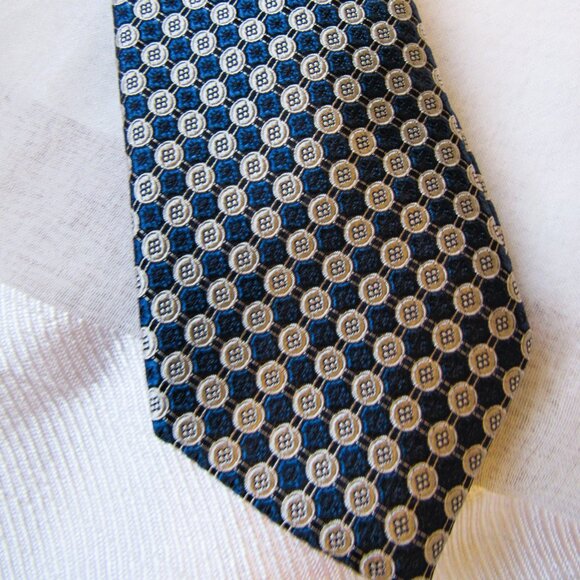 Ted Baker London Navy Tie, width 3 in, 100% silk, New - Picture 3 of 6